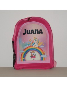 861831-MLA49431234927_032022,Mochila De Jardin - Personalizada - Unicornios - Infantil