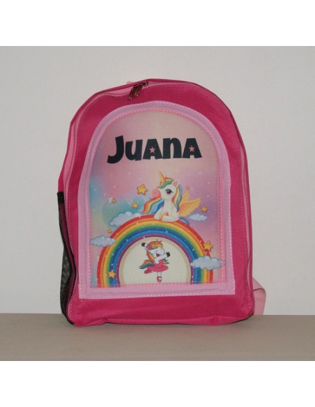 959654-MLA49431297421_032022,Mochila De Jardin - Personalizada - Unicornios - Infantil