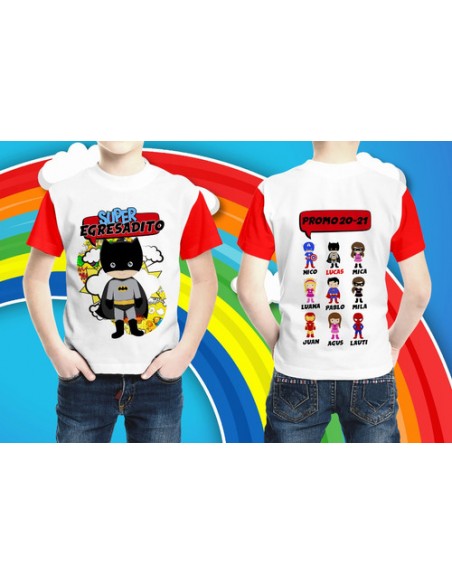 773456-MLA48009141925_102021,Remera Egresaditos - Jardin - Superheroe- Egresados - Chicos