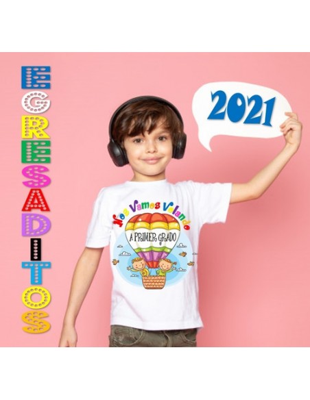 867396-MLA48022904774_102021,Remera Egresaditos - Jardín - Nos Vamos A Primero - Infantil