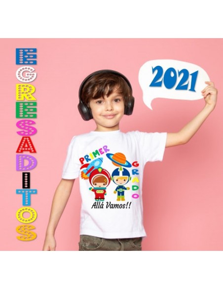 902885-MLA48022904800_102021,Remera Egresaditos - Jardín - Nos Vamos A Primero - Infantil