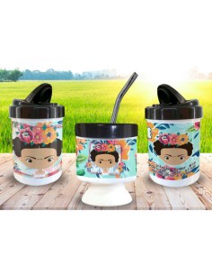 957404-MLA48007755549_102021,Set De Mate, Mate, Bombilla, Yerbero,azucarero-frida -cactus 2