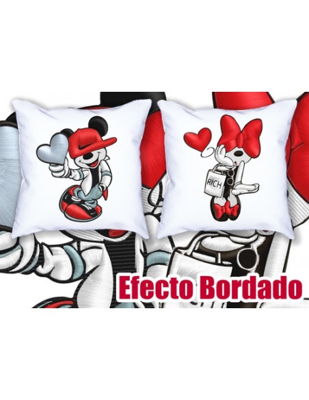 936406-MLA48926684099_012022,Almohadon-san Valentin-2 Almohadones-efecto Bordado - Amor