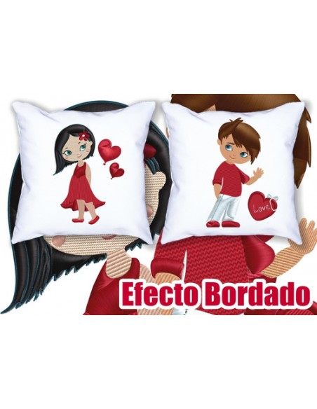 950548-MLA48926659285_012022,Almohadon-san Valentin-2 Almohadones-efecto Bordado - Amor