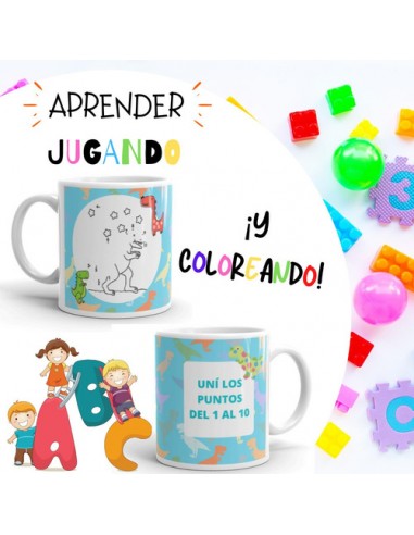 818151-MLA48008328245_102021,Taza Personalizada -aprender Jugando-para Completar Y Pintar