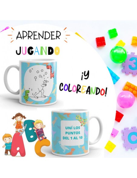 818151-MLA48008328245_102021,Taza Personalizada -aprender Jugando-para Completar Y Pintar