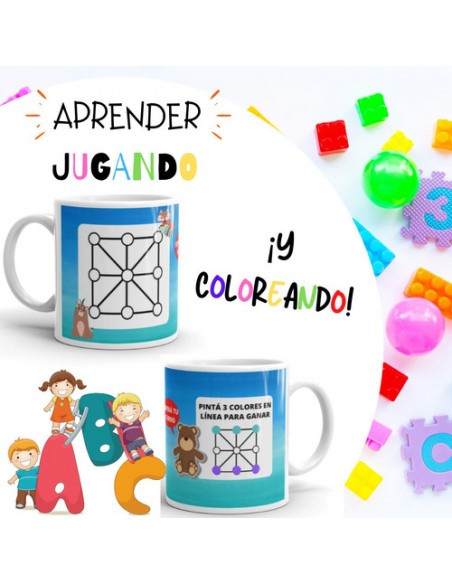 829833-MLA48008270569_102021,Taza Personalizada -aprender Jugando-para Completar Y Pintar