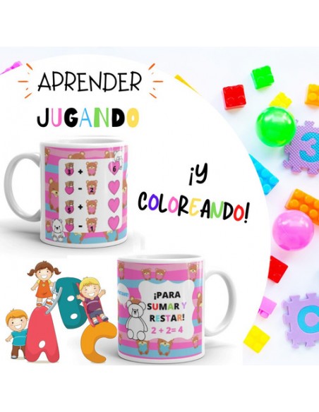 729712-MLA48008330245_102021,Taza Personalizada -aprender Jugando-para Completar Y Pintar
