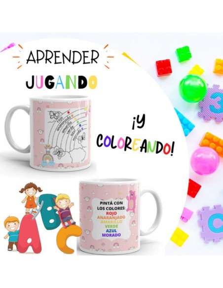 967560-MLA48008298403_102021,Taza Personalizada -aprender Jugando-para Completar Y Pintar