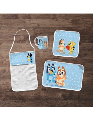 662203-MLA54290252868_032023,Set De Jardin - Perrito Bluey - Taza - Toalla - Mantel - Ser