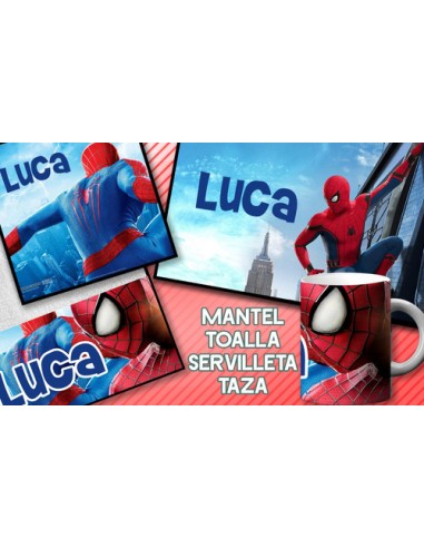 713976-MLA54006321816_022023,Set De Jardin - Hombre Araña 3 - Toalla - Taza - Serville