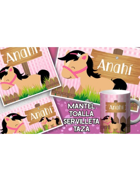 701472-MLA53877562629_022023,Set De Jardin - Caballito - Toalla - Taza - Servilleta -