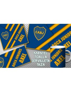 674324-MLA53877613115_022023,Set De Jardin - Boca Juniors - Toalla - Taza - Servilleta 