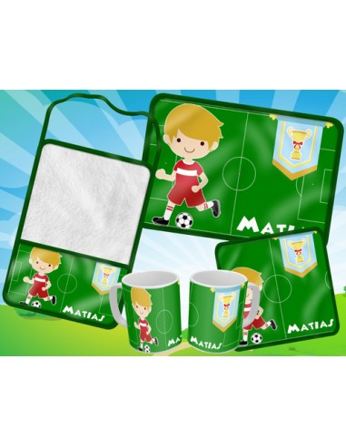 724918-MLA54005924716_022023,Set De Jardin - Futbol - Toalla - Taza - Servilleta - 
