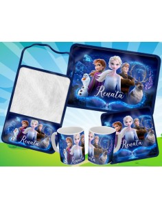 753068-MLA54005962495_022023,Set De Jardin - Frozen 3 - Toalla - Taza - Servilleta - Dise