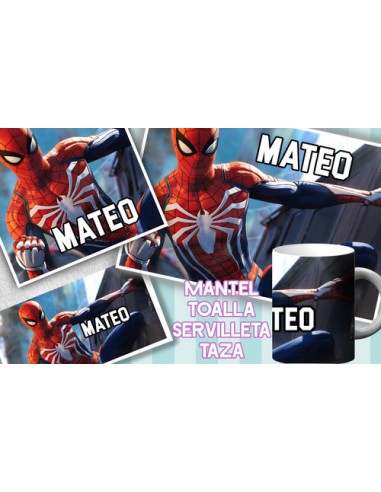 655159-MLA54006432380_022023,Set De Jardin - Hombre Araña 2 - Toalla - Taza - Serville