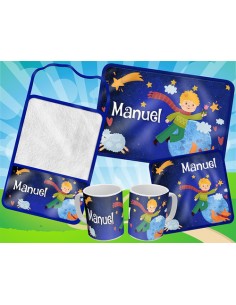 806017-MLA54005793058_022023,Set De Jardin - El Principito - Toalla - Taza - Servilleta 