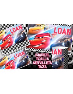 642143-MLA53877746405_022023,Set De Jardin - Cars - Toalla - Taza - Servilleta - Individu