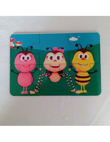 Rompecabezas 6 piezas - Bichikids