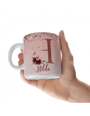 Taza Iniciales - Floreadas