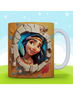Taza infantil 3D - Pocahontas