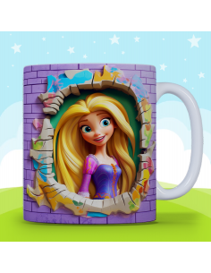 Taza infantil 3D - Rapunzel