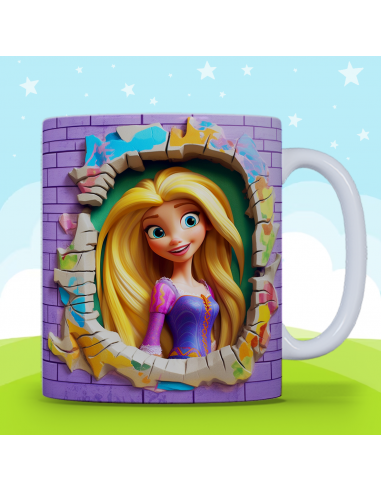 Taza infantil 3D - Rapunzel