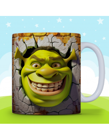 Taza infantil 3D - Shrek