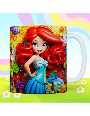 Taza infantil 3D - La Sirenita