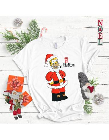 Remera hombre - Homero - Navidad