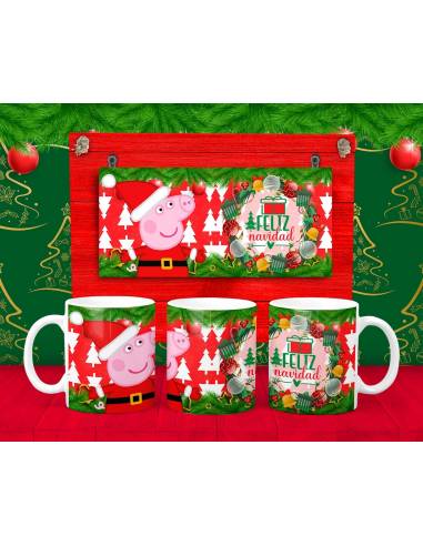 Taza Peppa Pig - Navidad