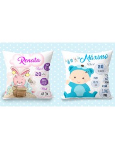 943609-MLA49771731878_042022,Almohadones Personalizado - Nacimiento - Nena - Nene
