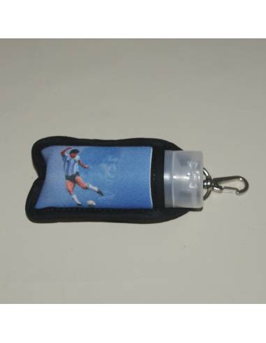 Llavero porta alcohol en gel - Maradona