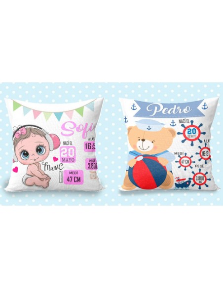 629565-MLA49771727901_042022,Almohadones Personalizado - Nacimiento - Nena - Nene