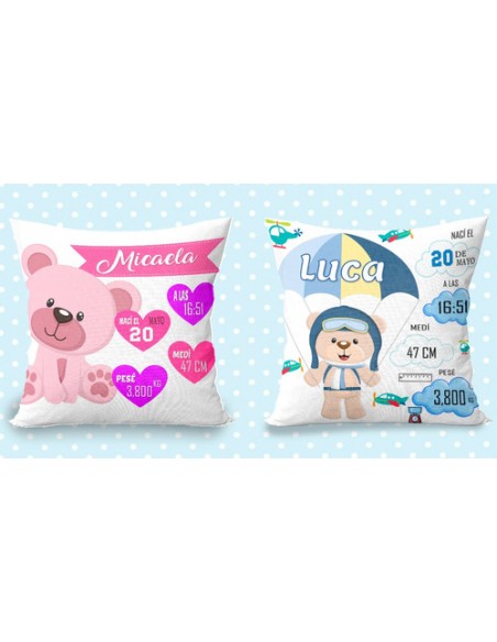 852203-MLA49771749766_042022,Almohadones Personalizado - Nacimiento - Nena - Nene