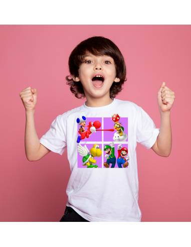Remera niño - Mario Bros