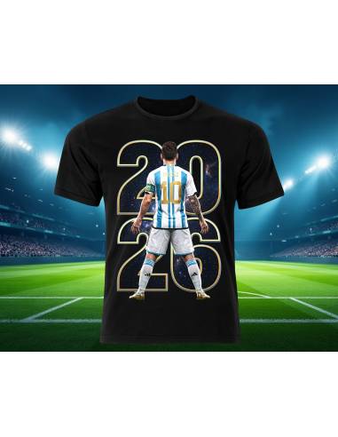 Remera Algodon - Negra - Messi -...