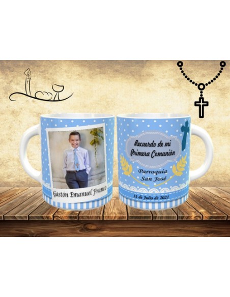 876669-MLA49771804755_042022,Taza Personalizada - Recuerdo 1° Comunion - Religion - Foto
